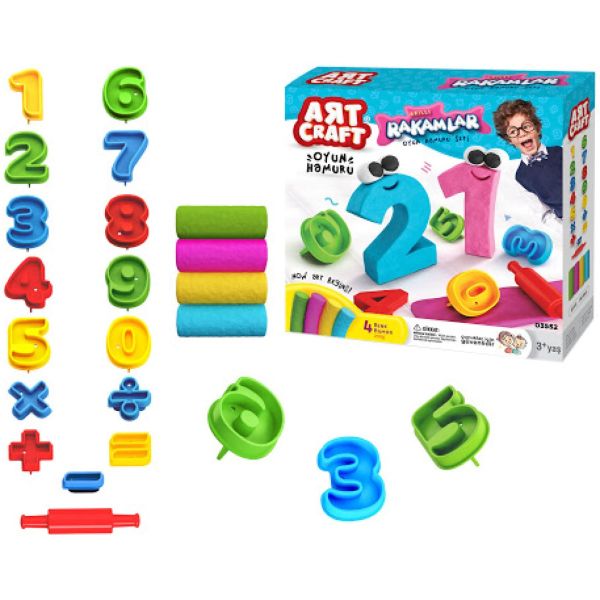 3d Numbers Dough Set 200 Gr