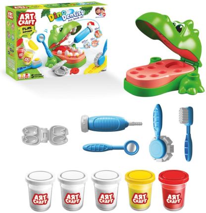 DINO DENTIST PLAY DOUGH SET