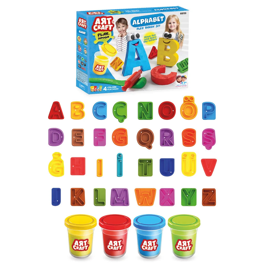 ALPHABET4X56 GR PLAY DOUGH SET