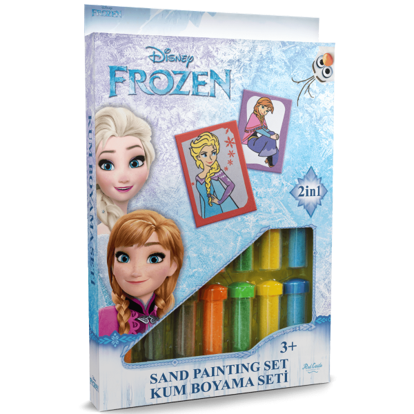 FROZEN - SAND PAINTING SET - 2 CARDS ( ELSA + ANNA )