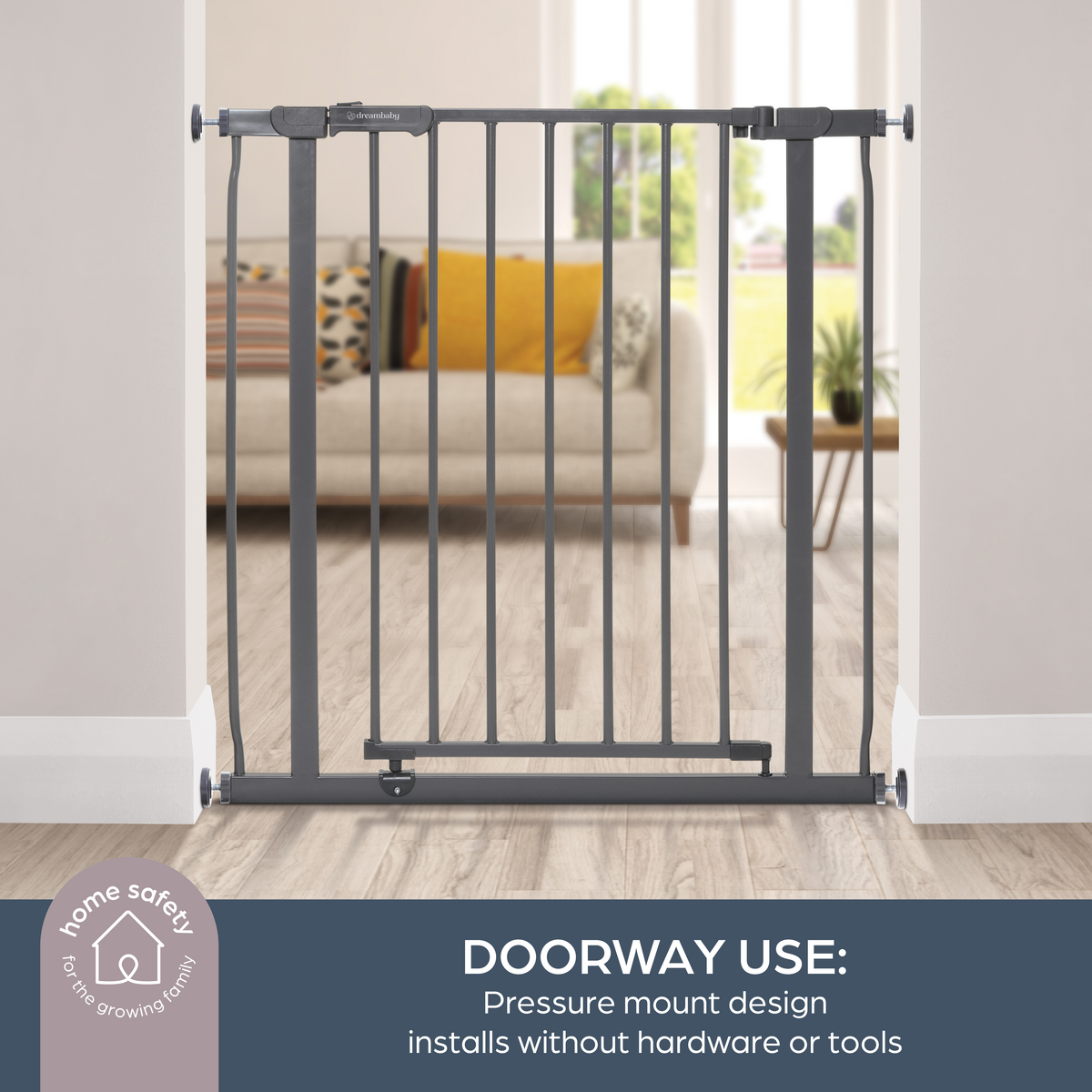 AVA SAFETY GATE-CHARCOAL