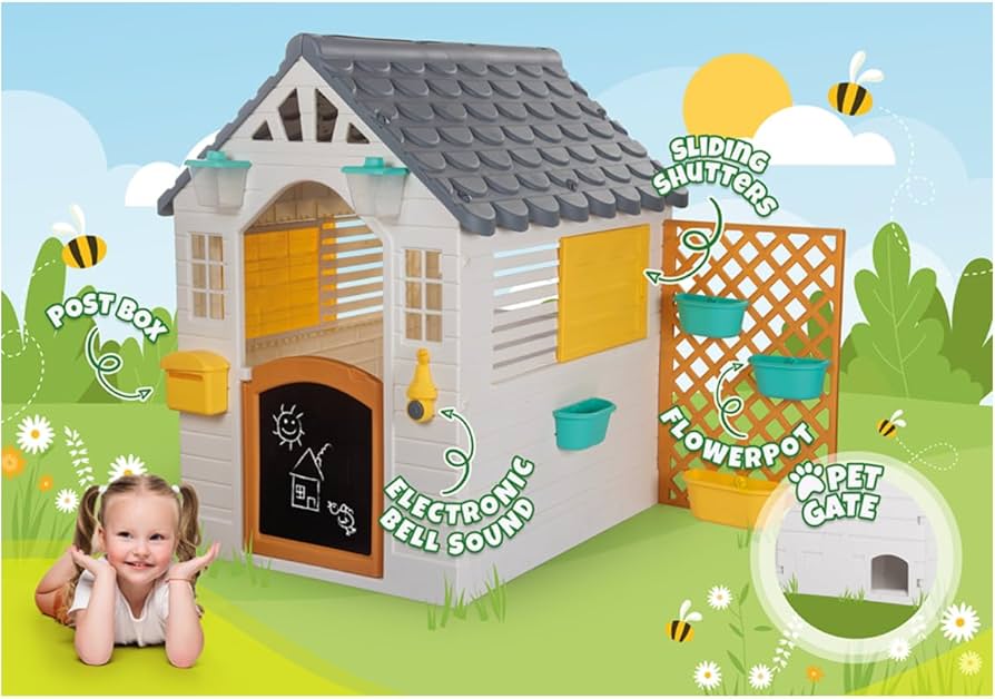 GARDEN PLAYHOUSE WITH FENCE