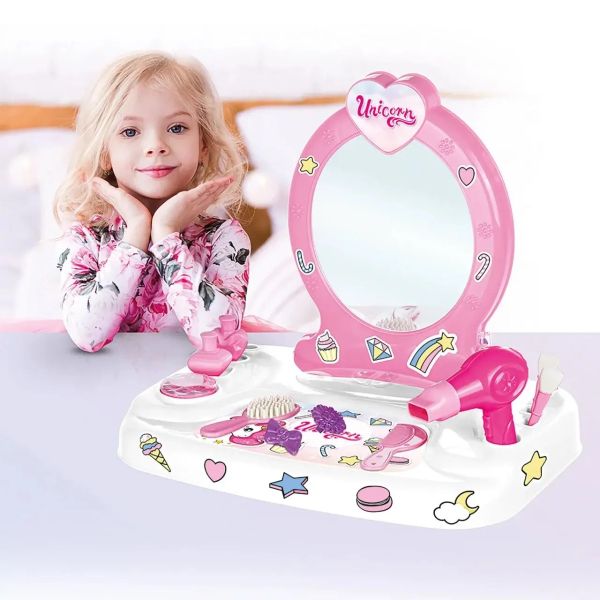 UNICORN TABLE TOP VANITY SET W