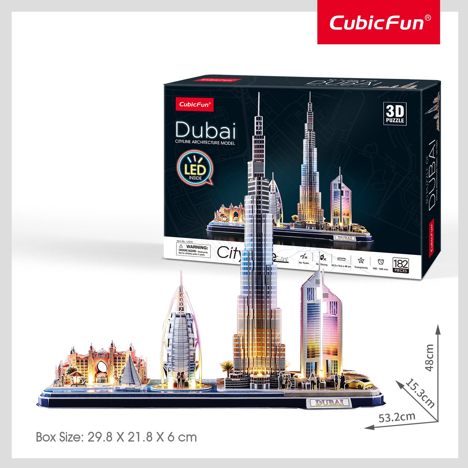 3D Puzzle LED lights, Dubai