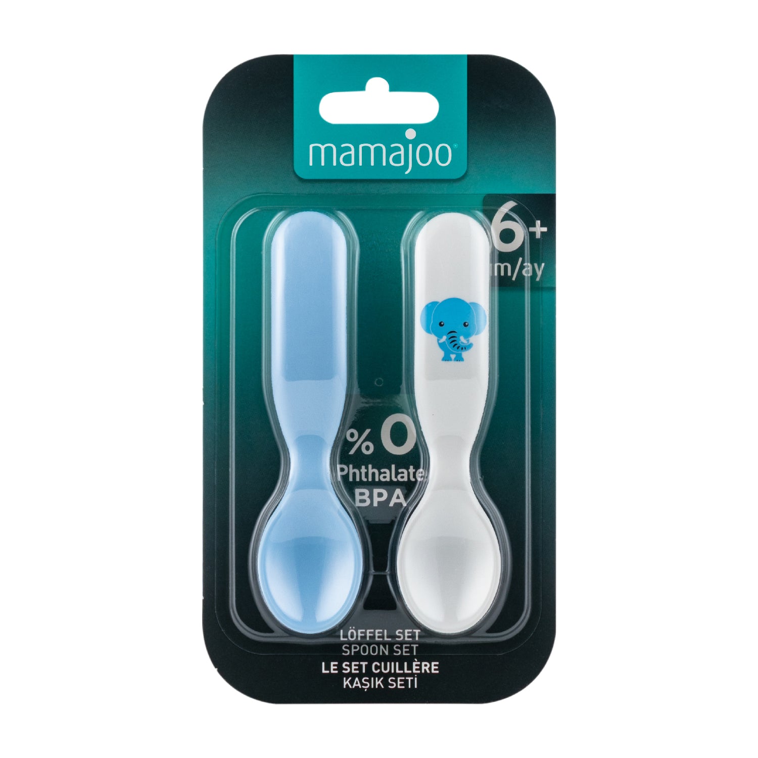 Spoons Set  Elephant & Blue