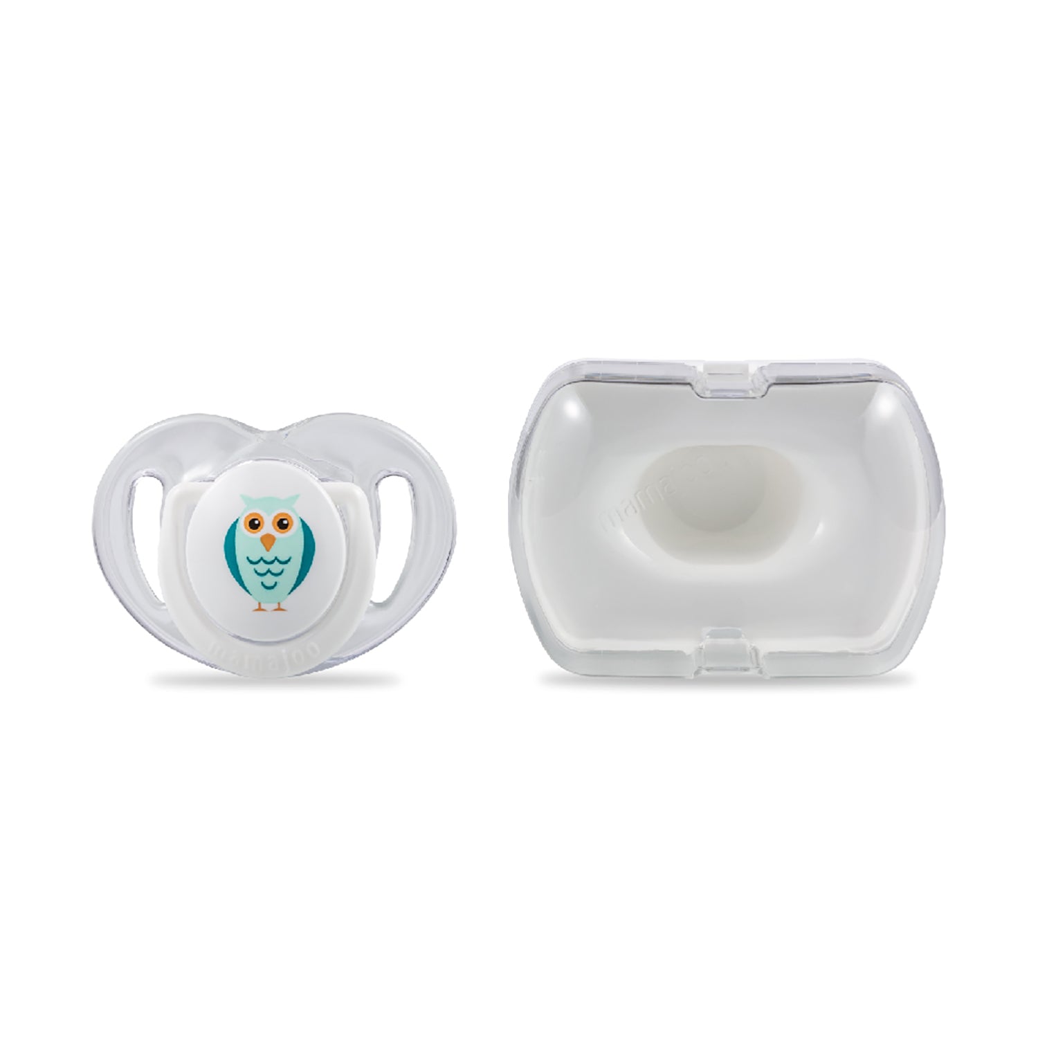 1x Silicone Orthodontic Pacifier Owl 0M+
