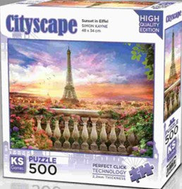 Sunset İn Eiffel Educational PUZZLE 500