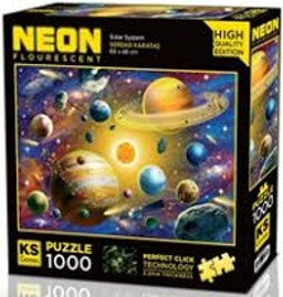 Solar System NEON Educational PUZZLE 1000