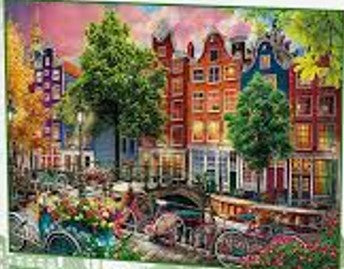 Beautiful Sunset İn Amsterdam Educational PUZZLE 1000
