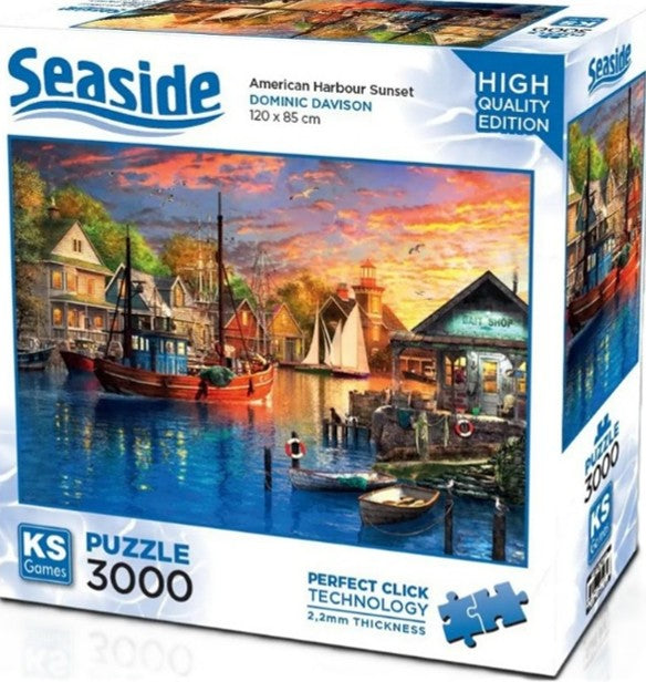 American Harbour Sunset Educational PUZZLE 3000