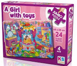 A Girl With Toys Jumbo Baby Puzzle