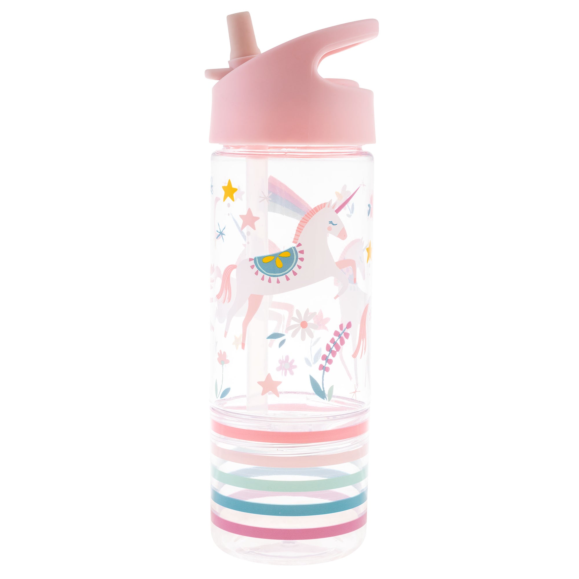 Stephen Joseph Sip And Snack Pink Unicorn Water Bottle