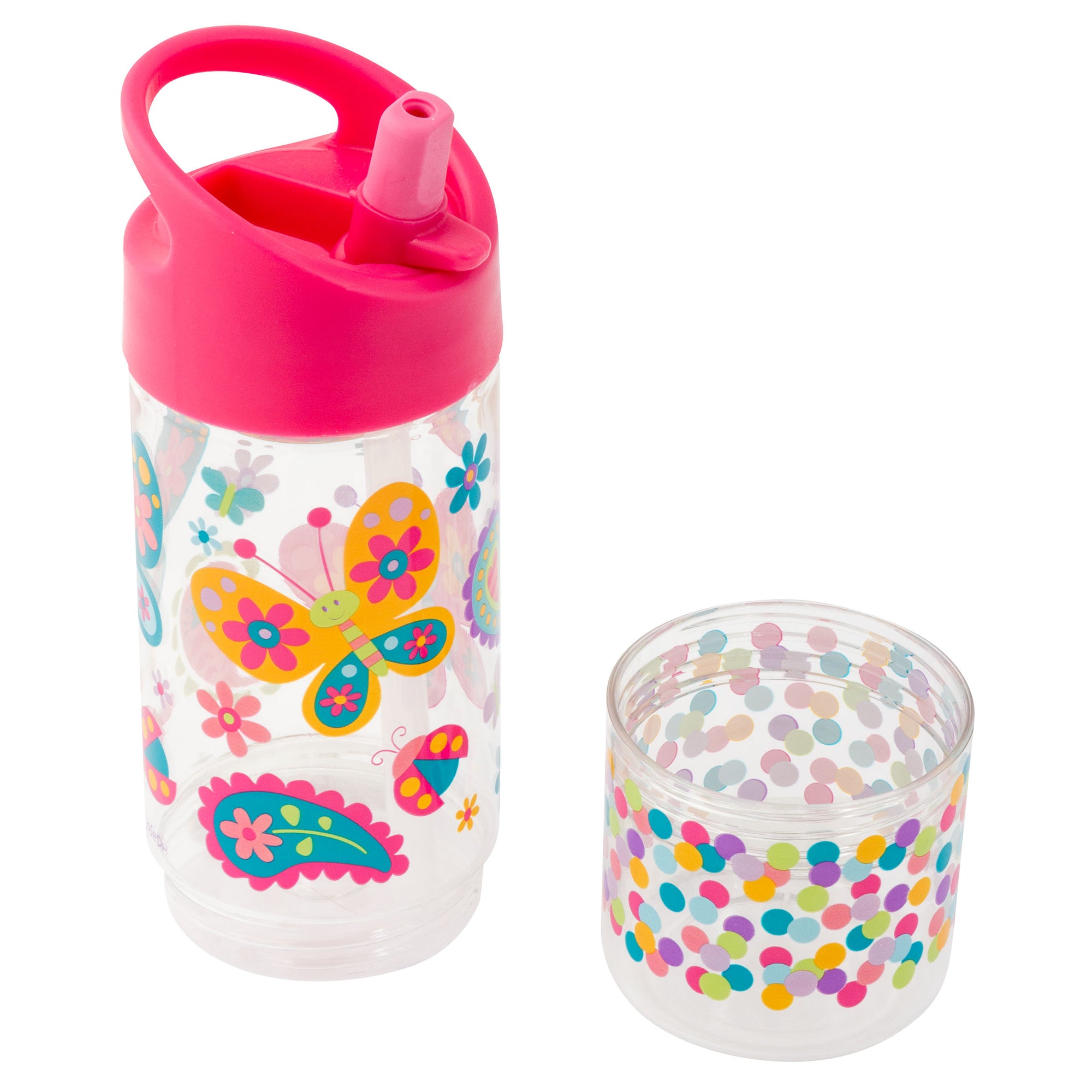 Stephen Joseph Sip And Snack Butterfly Water Bottle