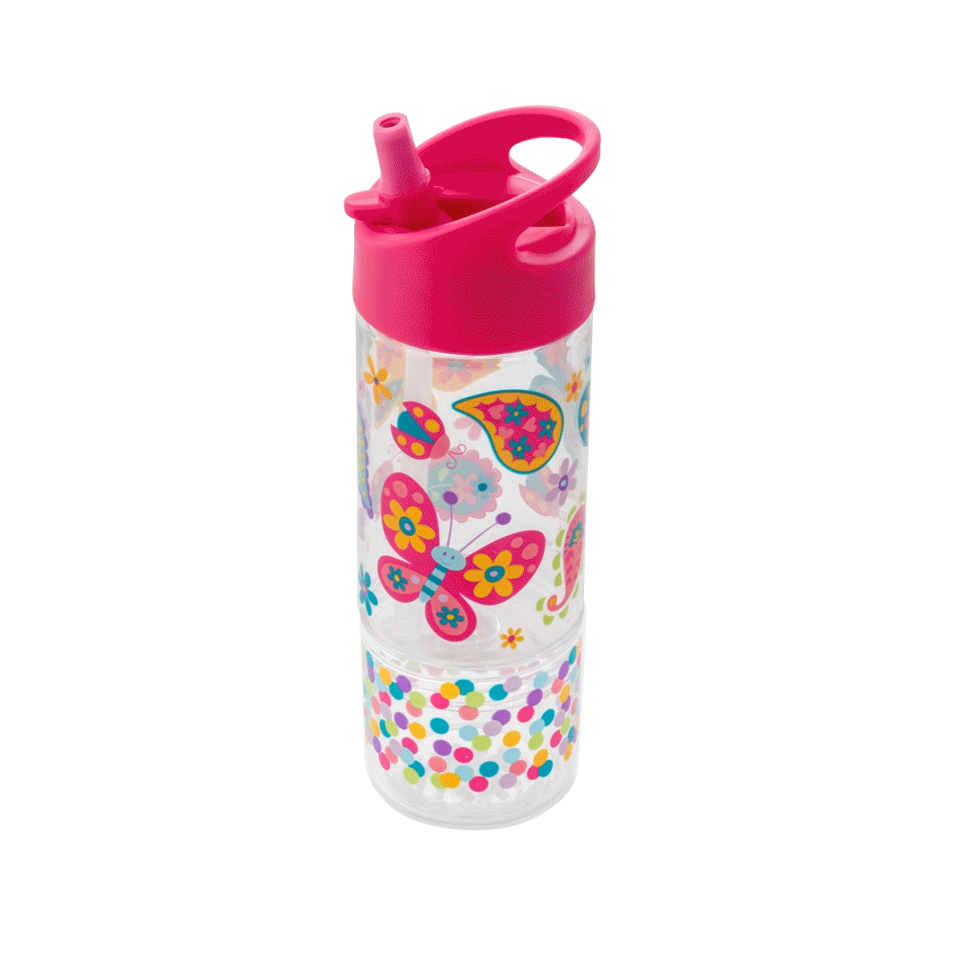 Stephen Joseph Sip And Snack Butterfly Water Bottle