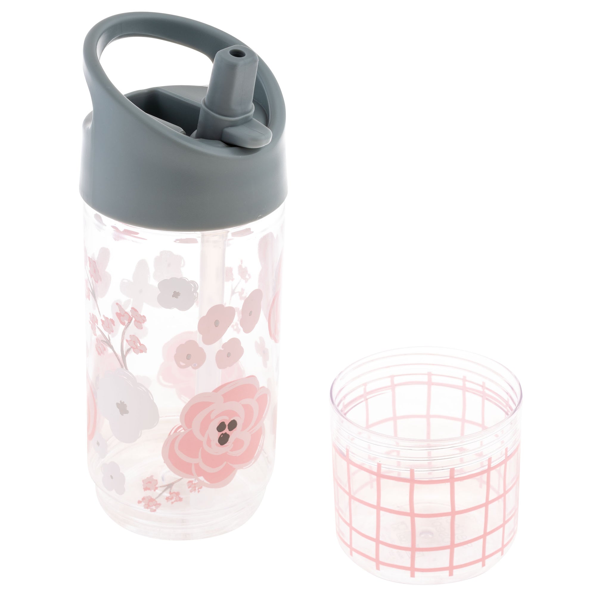 Stephen Joseph Sip And Snack Flower Water Bottle