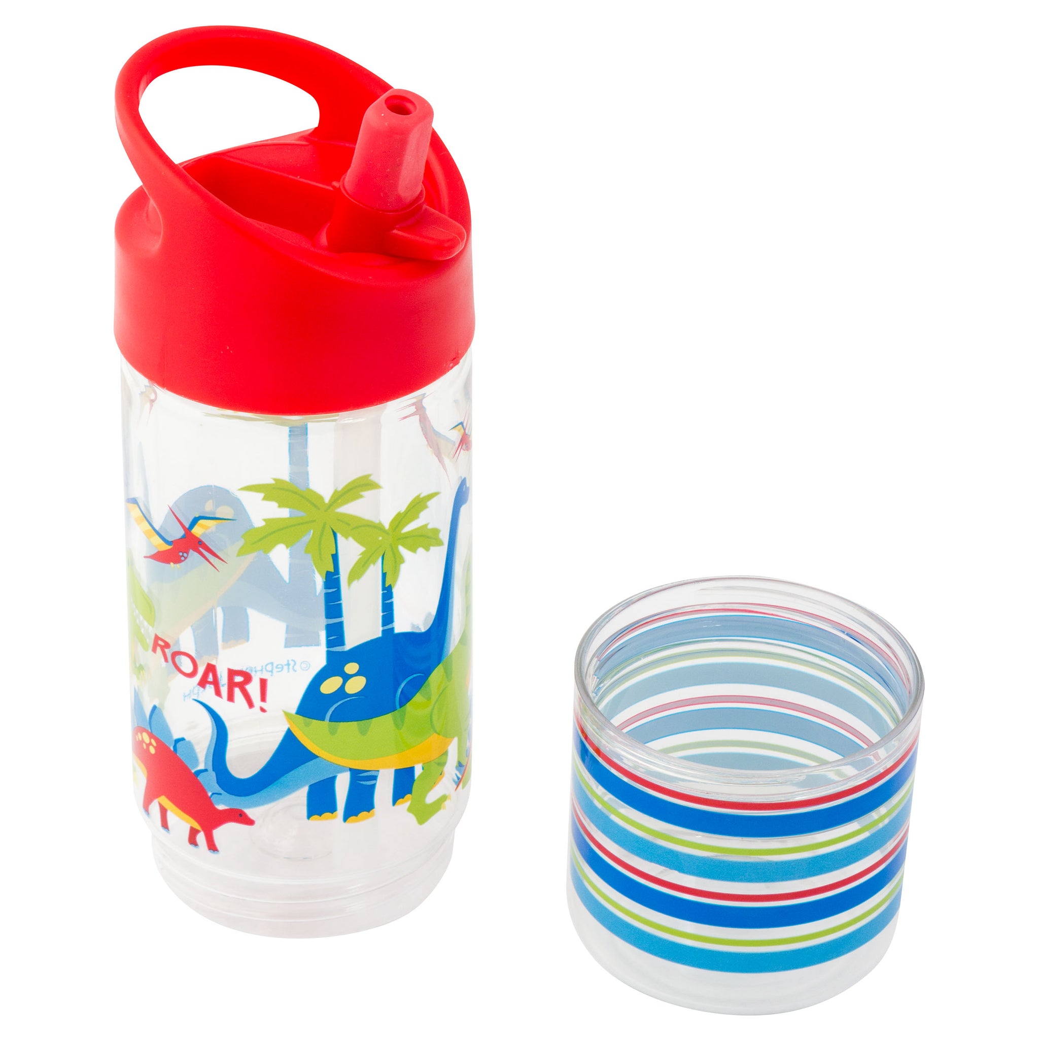 Stephen Joseph Sip And Snack Dino Water Bottle