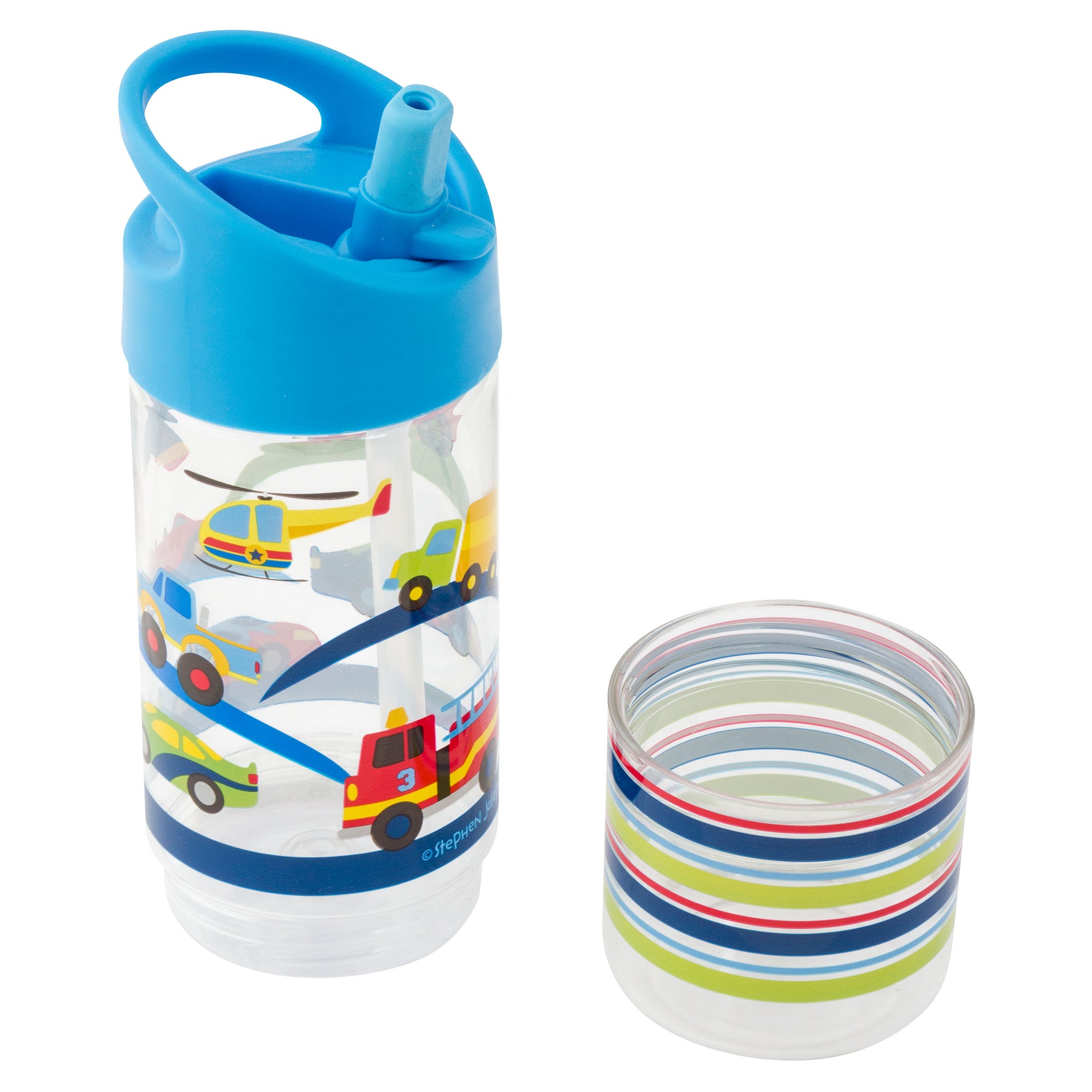 Stephen Joseph Sip And Snack Transportation Water Bottle