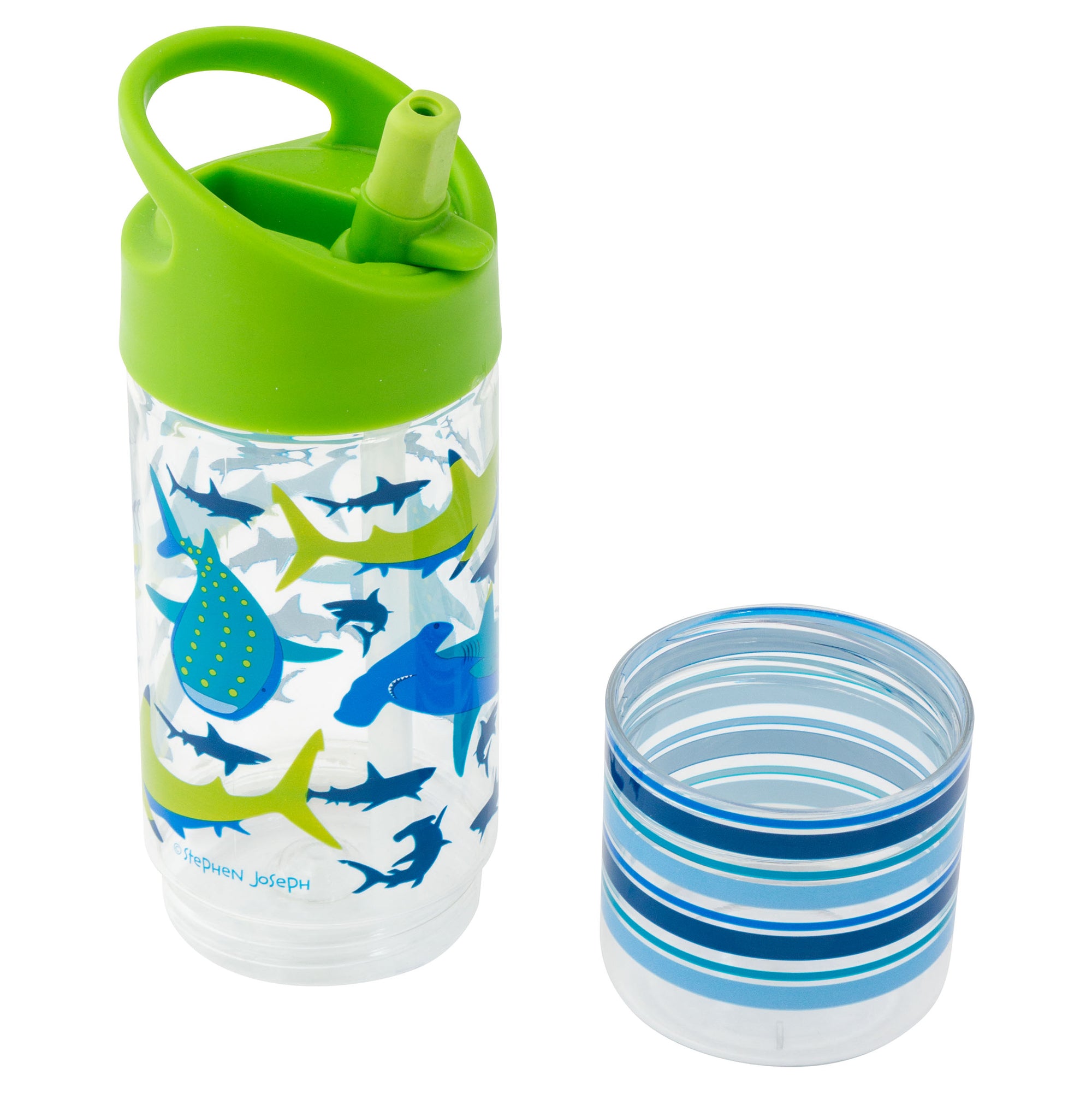 Stephen Joseph Sip And Snack Shark Water Bottle