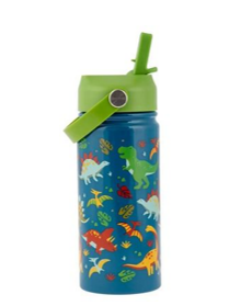 INSULATED SS BOTTLE W/HANDLE DINO (F24)