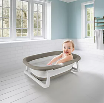 FOLDABLE BABY BATHTUB - STONE GRAY