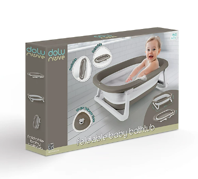 FOLDABLE BABY BATHTUB - STONE GRAY