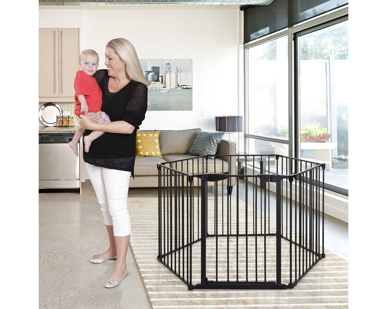 3 in 1 Play-Pen Gate - Black